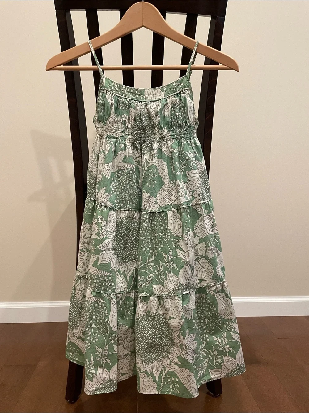 Gymboree Pink Floral and Gap Green Floral Dresses
